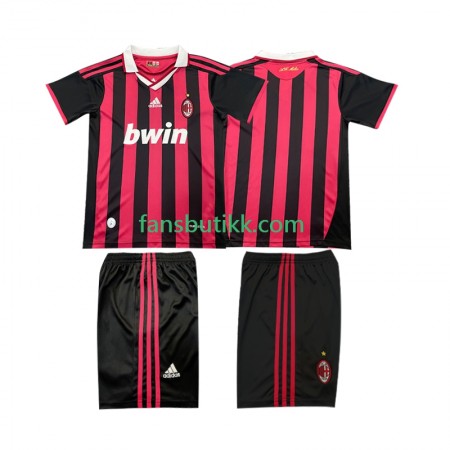 Fotballdrakt AC Milan 2009 2010 Barn Retro Hjemmetrøye Kortermet